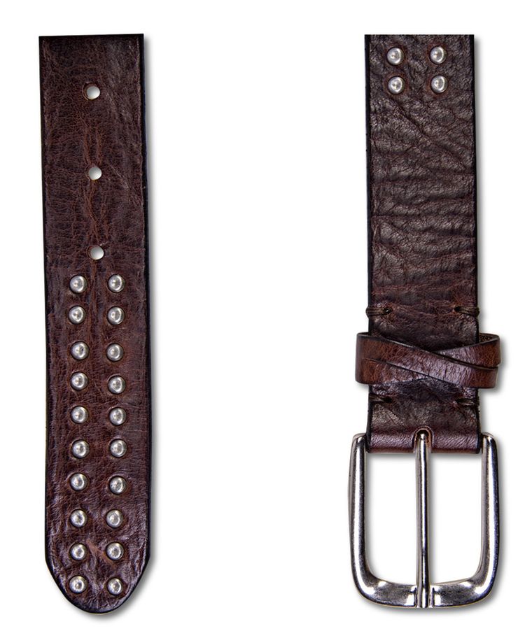 Brown jeans leather belt