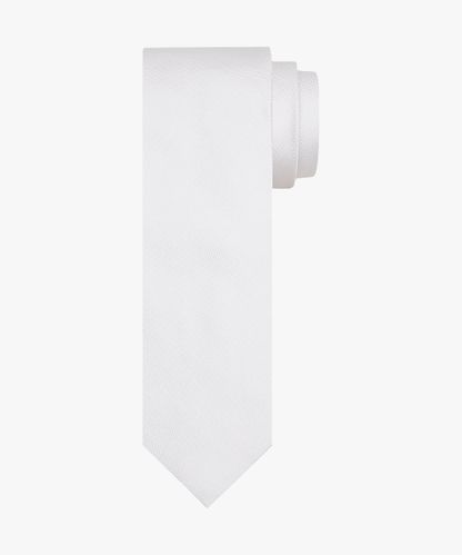 PROFUOMO Tie silk woven white