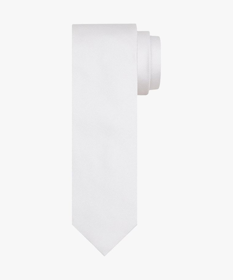 Zijden witte stropdas