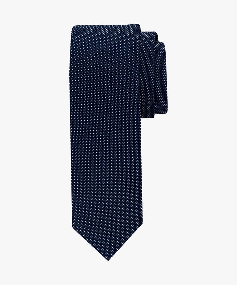Navy structure silk tie