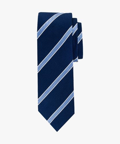 Profuomo Navy striped silk tie