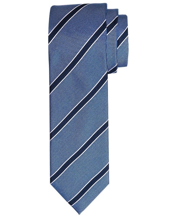 Blue striped silk tie