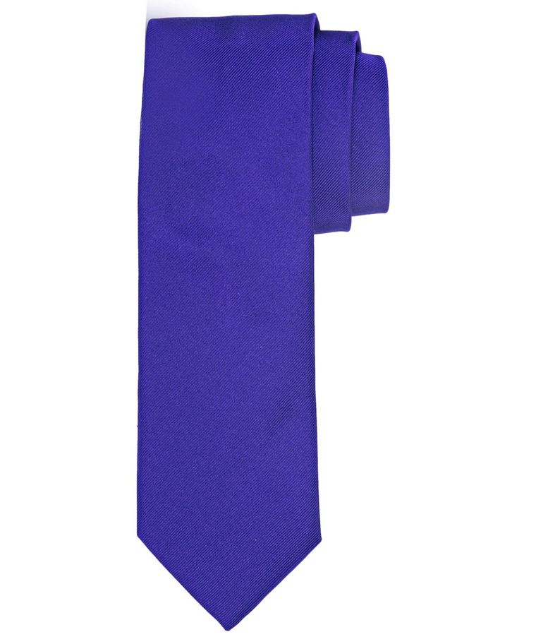 Purple ribs silk tie
