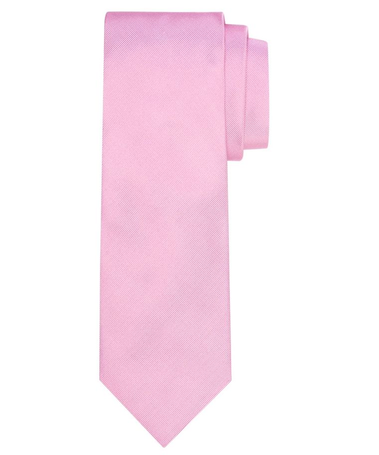 Pink ribs silk tie