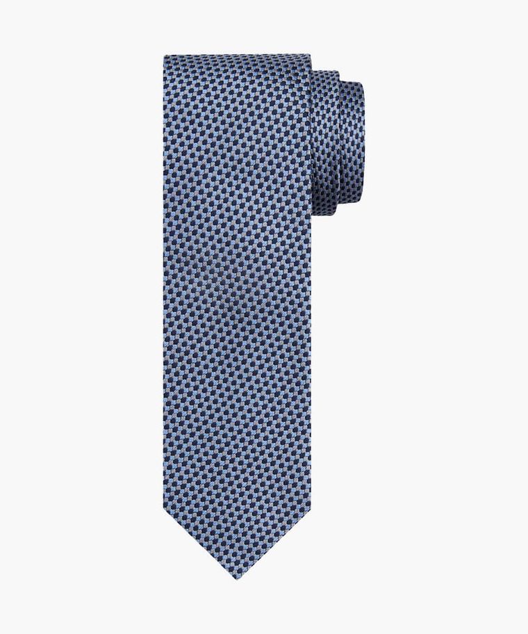 Blue tie silk woven