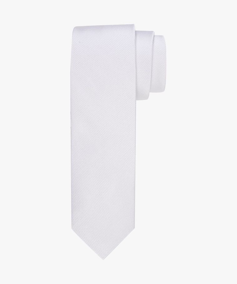 White silk tie