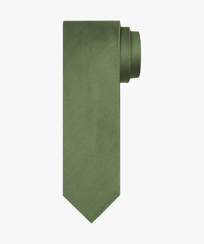 PROFUOMO Green solid silk tie