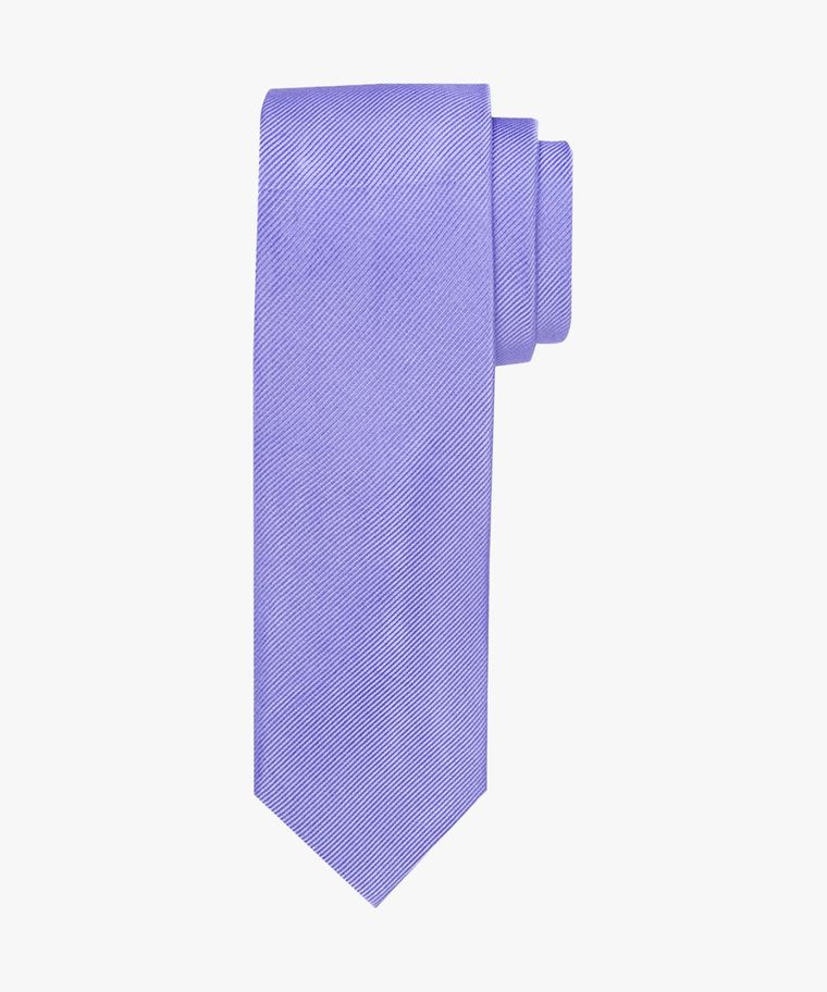 Lilac solid silk tie