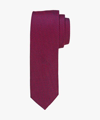 PROFUOMO Red semi-solid silk tie