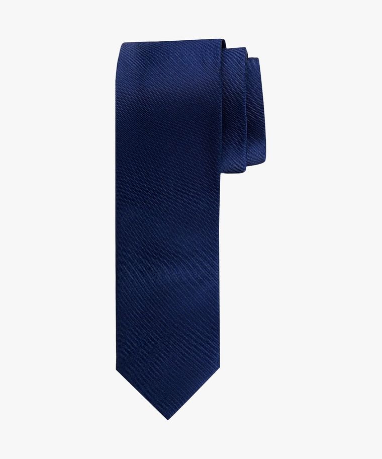Navy skinny silk tie