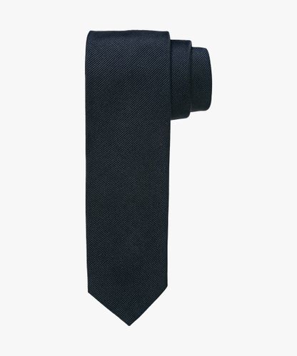 Profuomo Black skinny silk tie