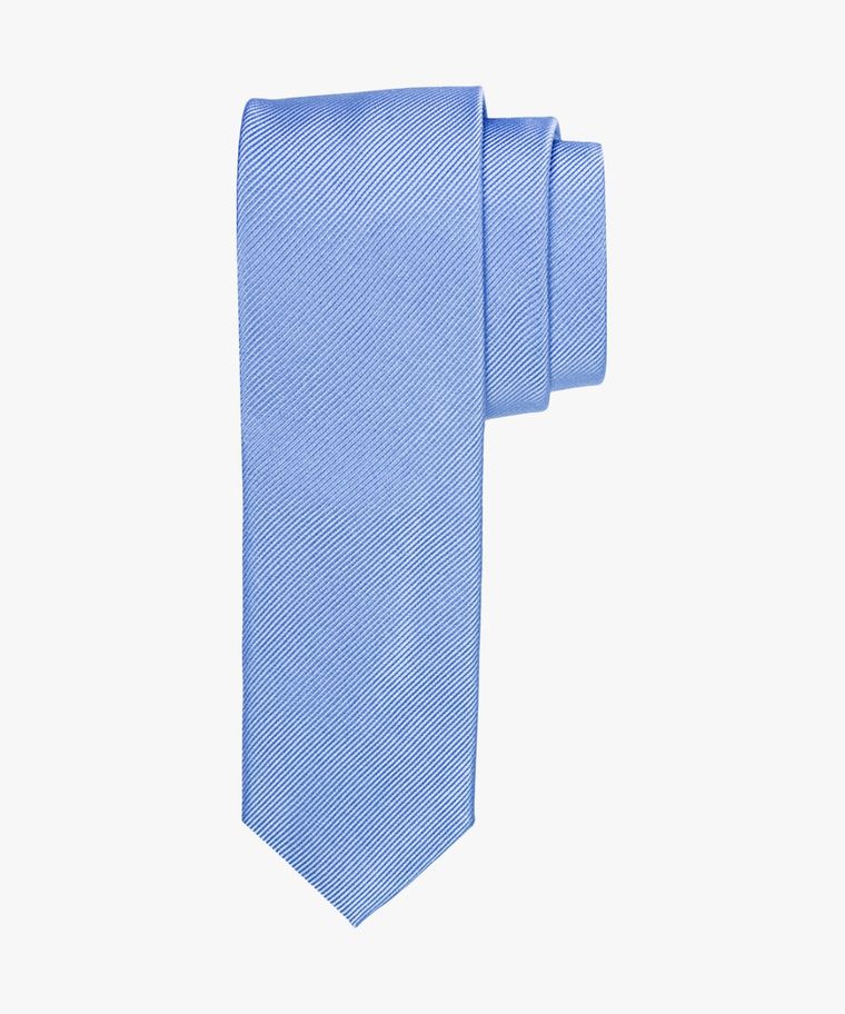 Blue skinny silk tie