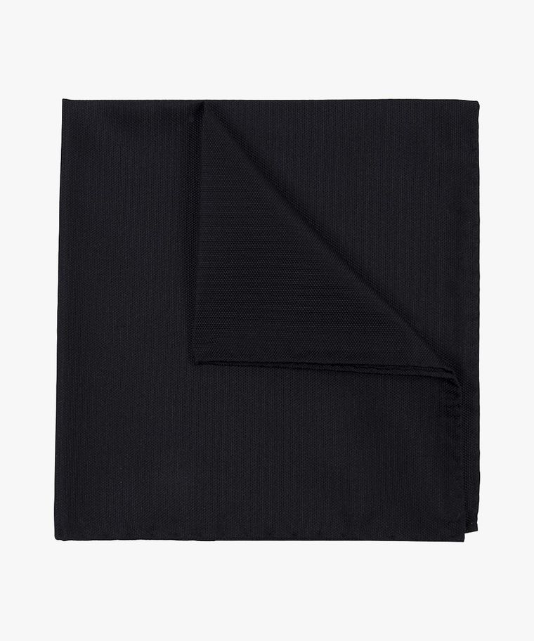 Black oxford silk pocket square