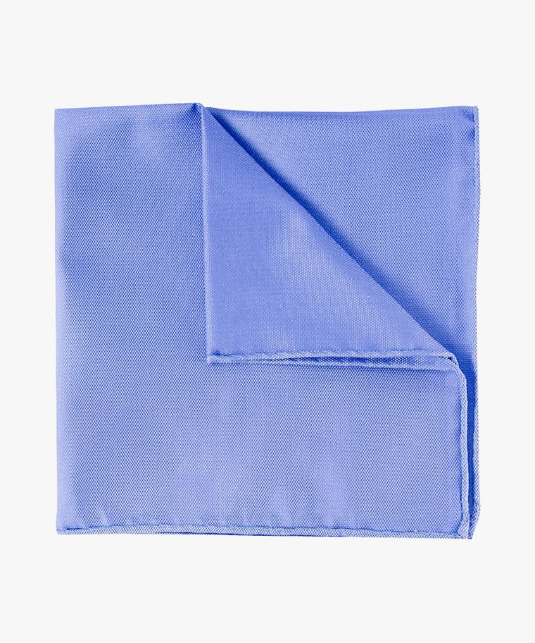 Blue oxford silk pocket square