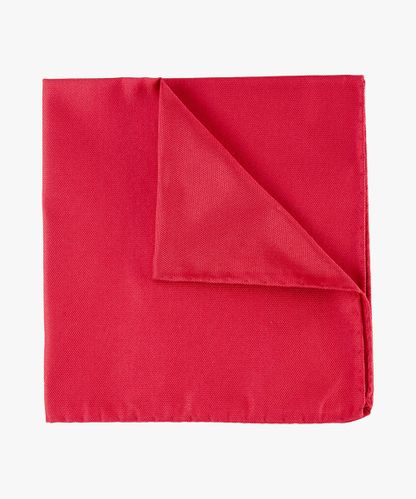 Profuomo Red oxford silk pocket square