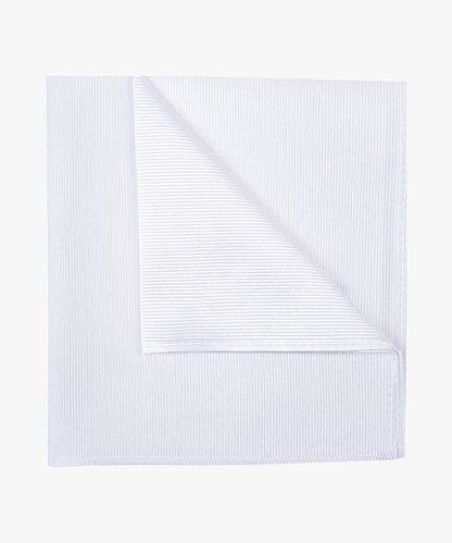 Profuomo Navy solid silk pocket square