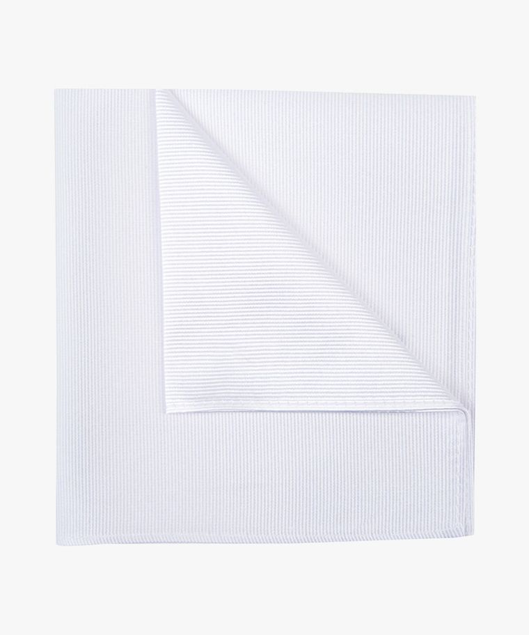 White solid silk pocket square