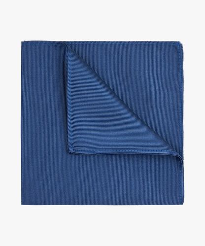 Profuomo Blue silk pocketsquare