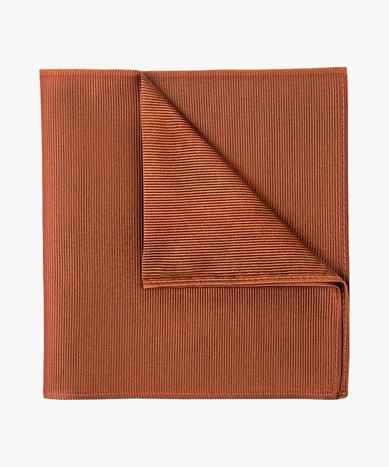Rust silk pocket square
