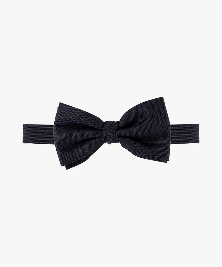 Black Oxford silk bow tie