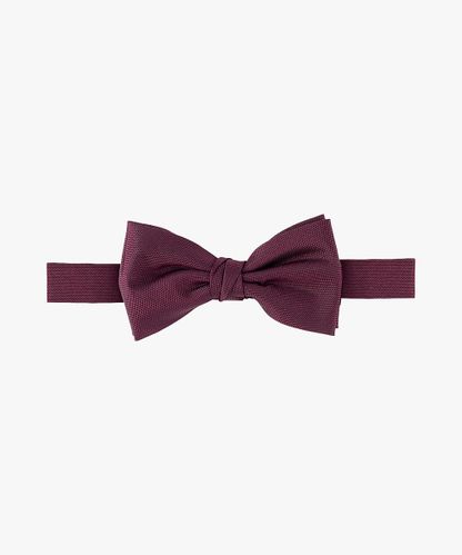 Profuomo Burgundy Oxford silk bow tie
