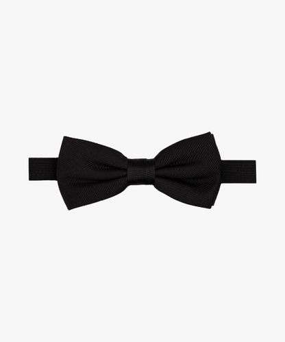 Profuomo Black silk bow tie