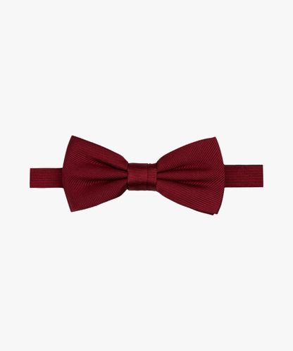 Profuomo Burgundy silk bow tie