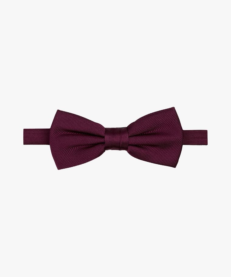 Aubergine silk bow tie