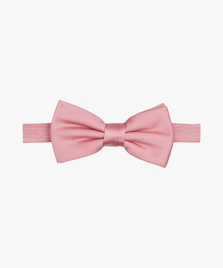 Pink silk bow tie
