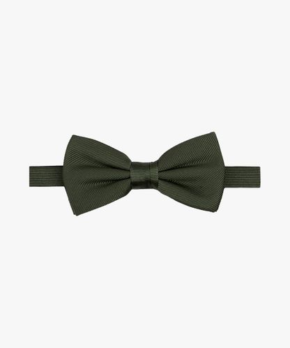 Profuomo Dark green silk bow tie