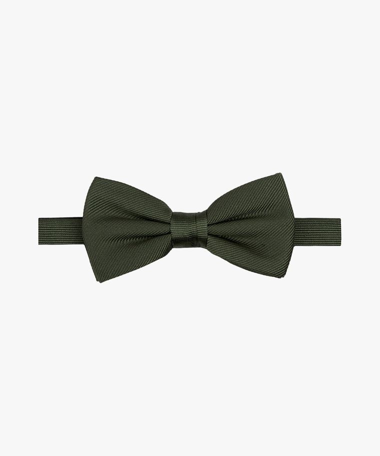 Dark green silk bow tie
