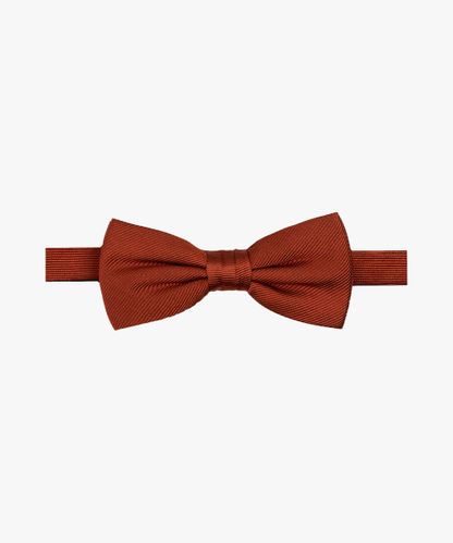 Profuomo Rust-coloured silk bow tie