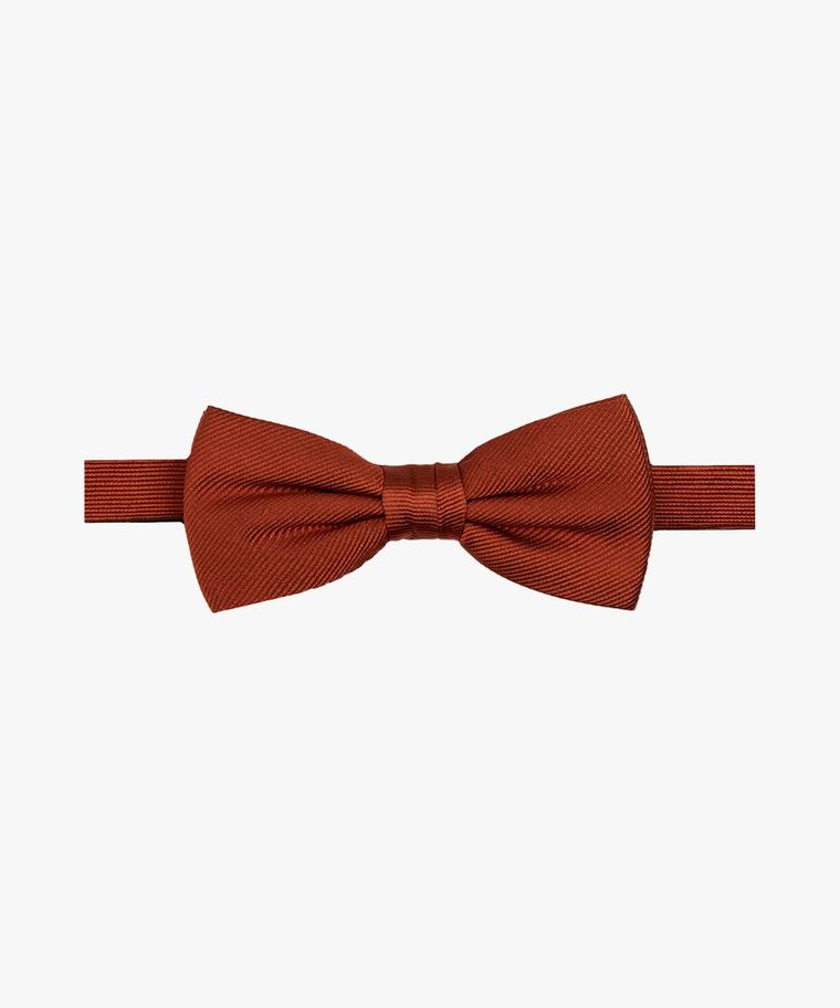 Rust-coloured silk bow tie