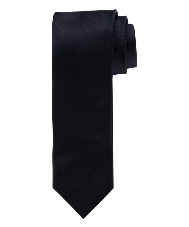 Black royal satin-silk tie