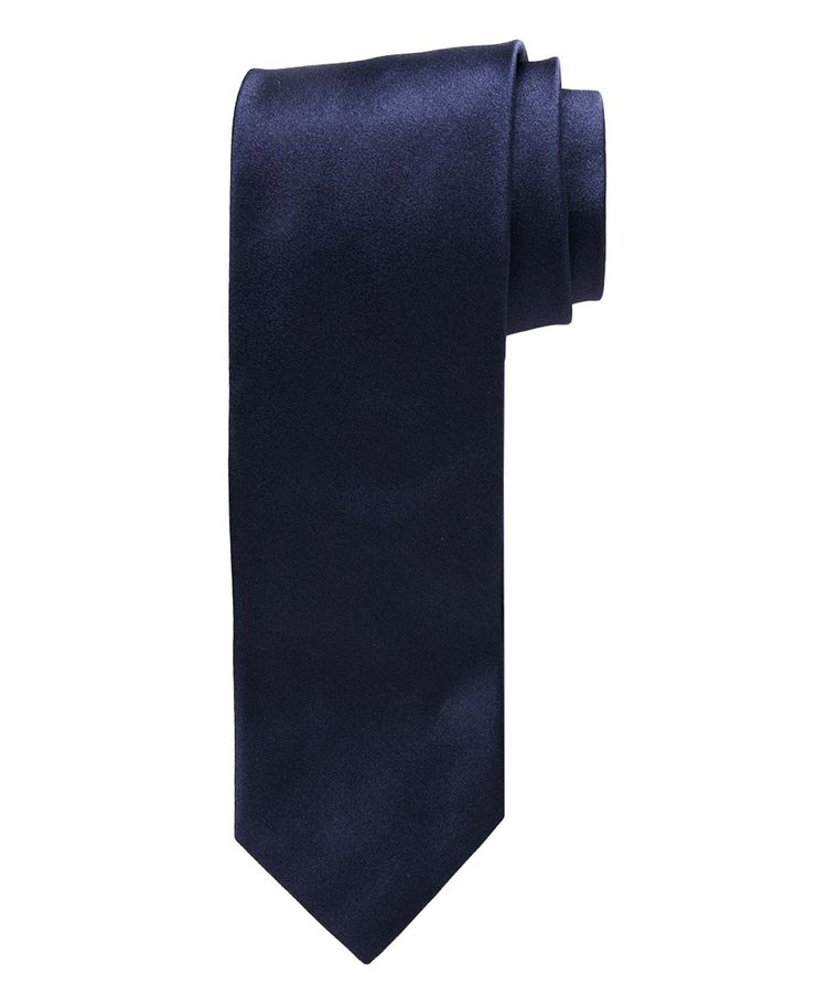 Navy royal satin-silk tie