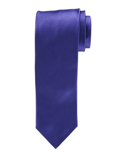 PROFUOMO Purple royal satin-silk tie