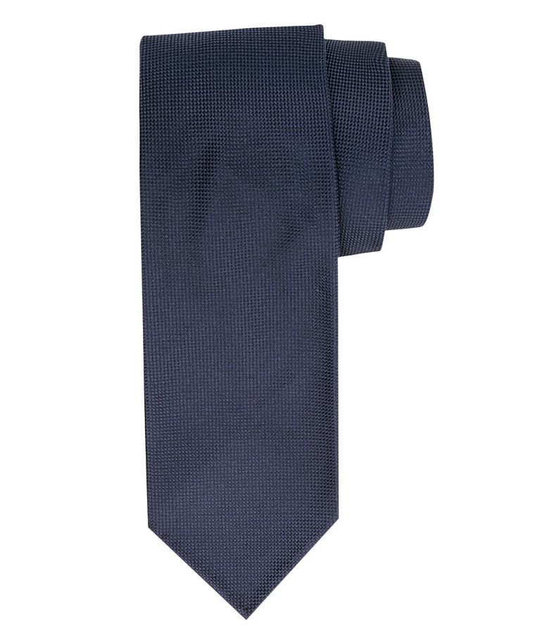 Navy imperial oxford 7-fold silk tie