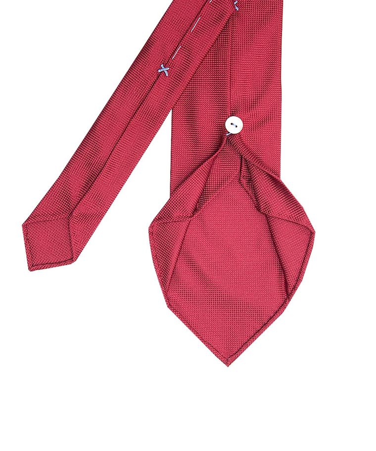 Red imperial oxford 7-fold silk tie