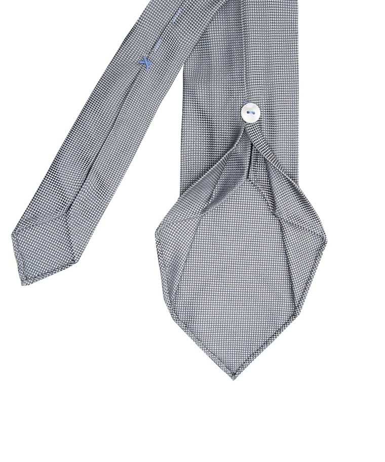 Grey imperial oxford 7-fold silk tie