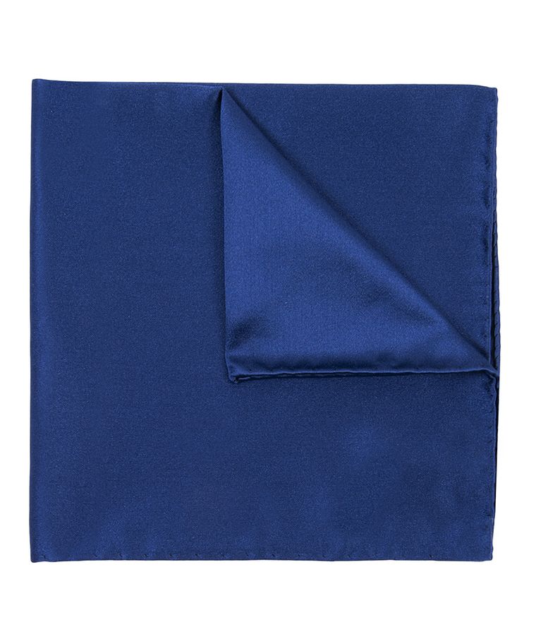 Mid-blue royal satin pocket square