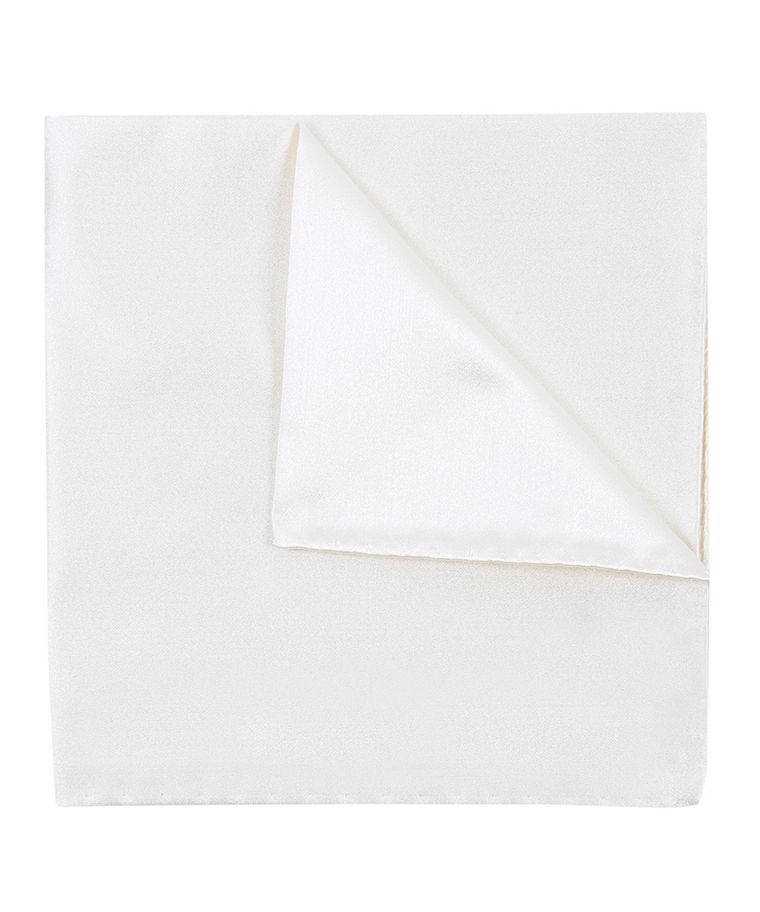 White royal satin pocket square