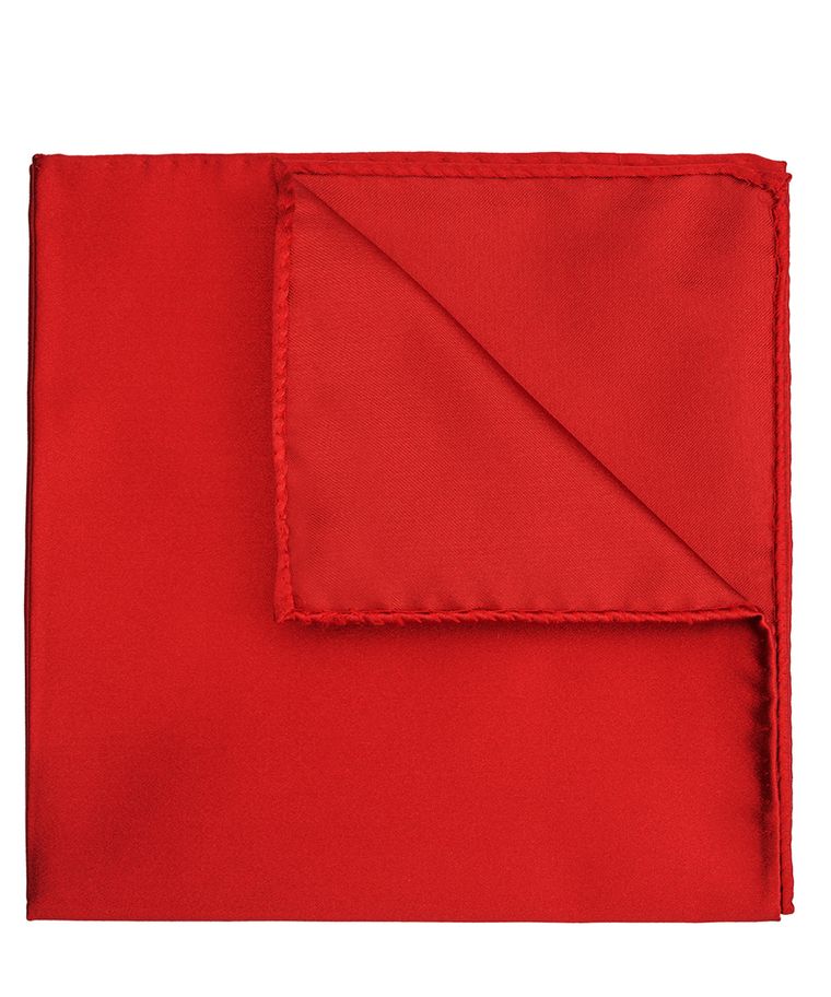 Red satin pocket square