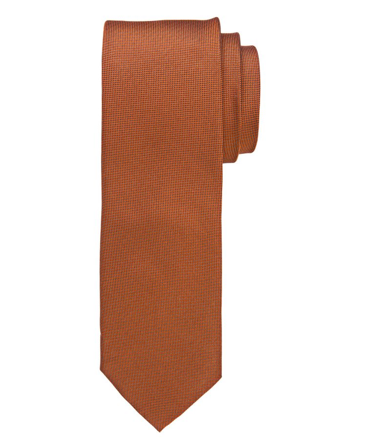 Oranje zijden stropdas 