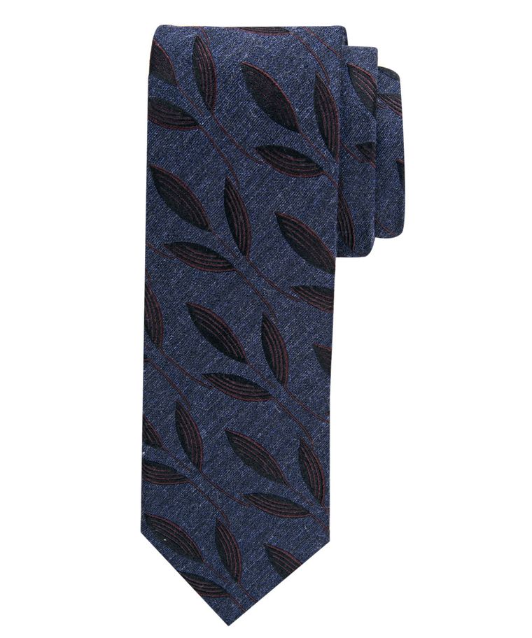 Navy print tie
