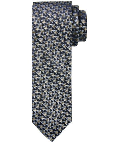 null Grey print silk tie