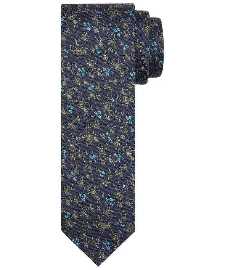 Navy flowerprint tie