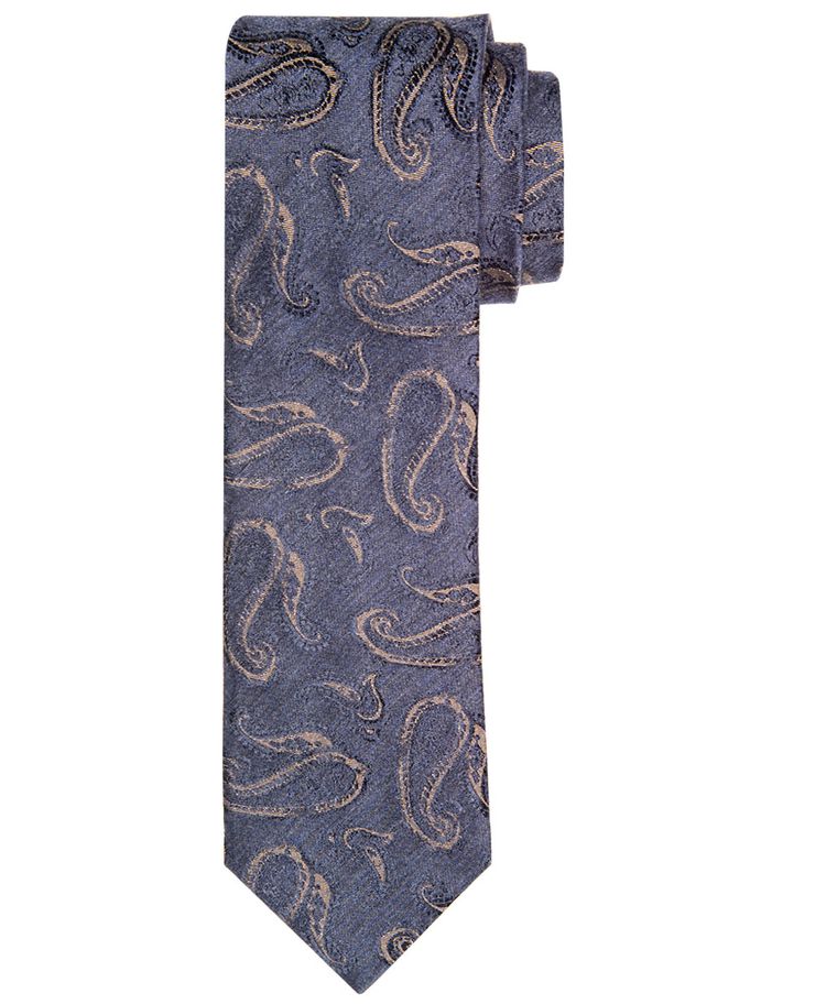Blue print tie