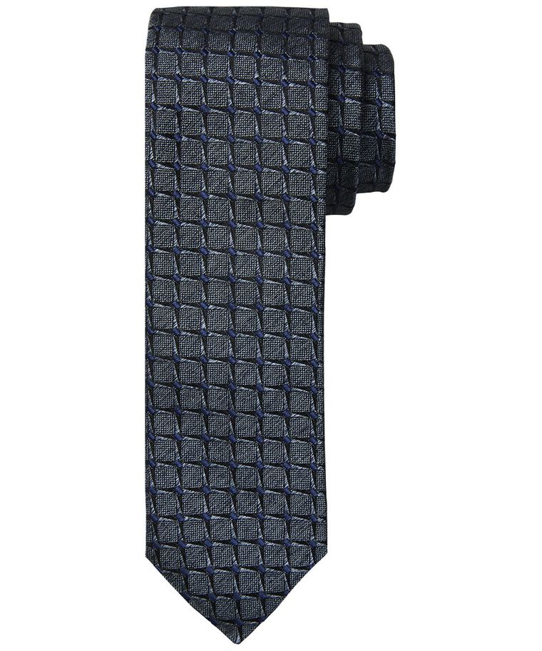 Blue woven silk tie