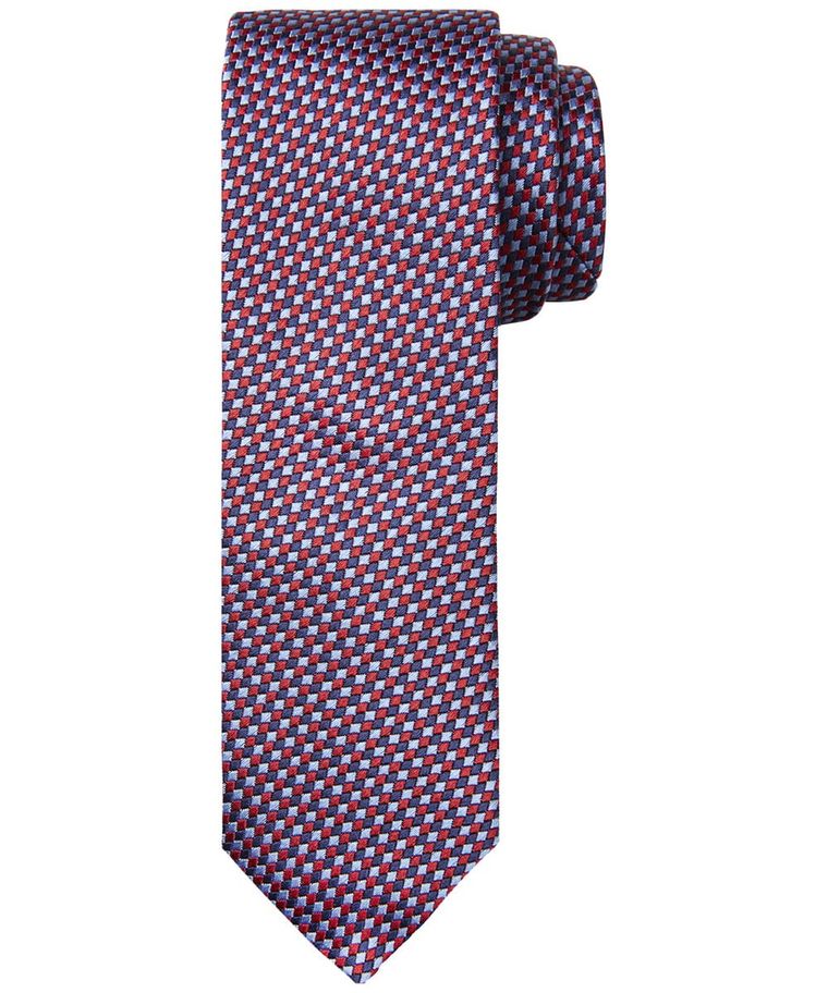 Rode geweven zijden stropdas