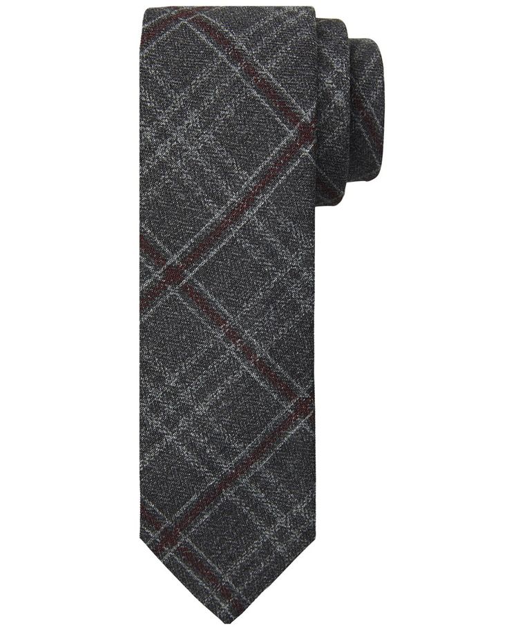 Grey melange wool tie